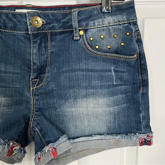 LADY DUTCH GOLD STUDDED JEAN SHORTS - Picture 4 of 11